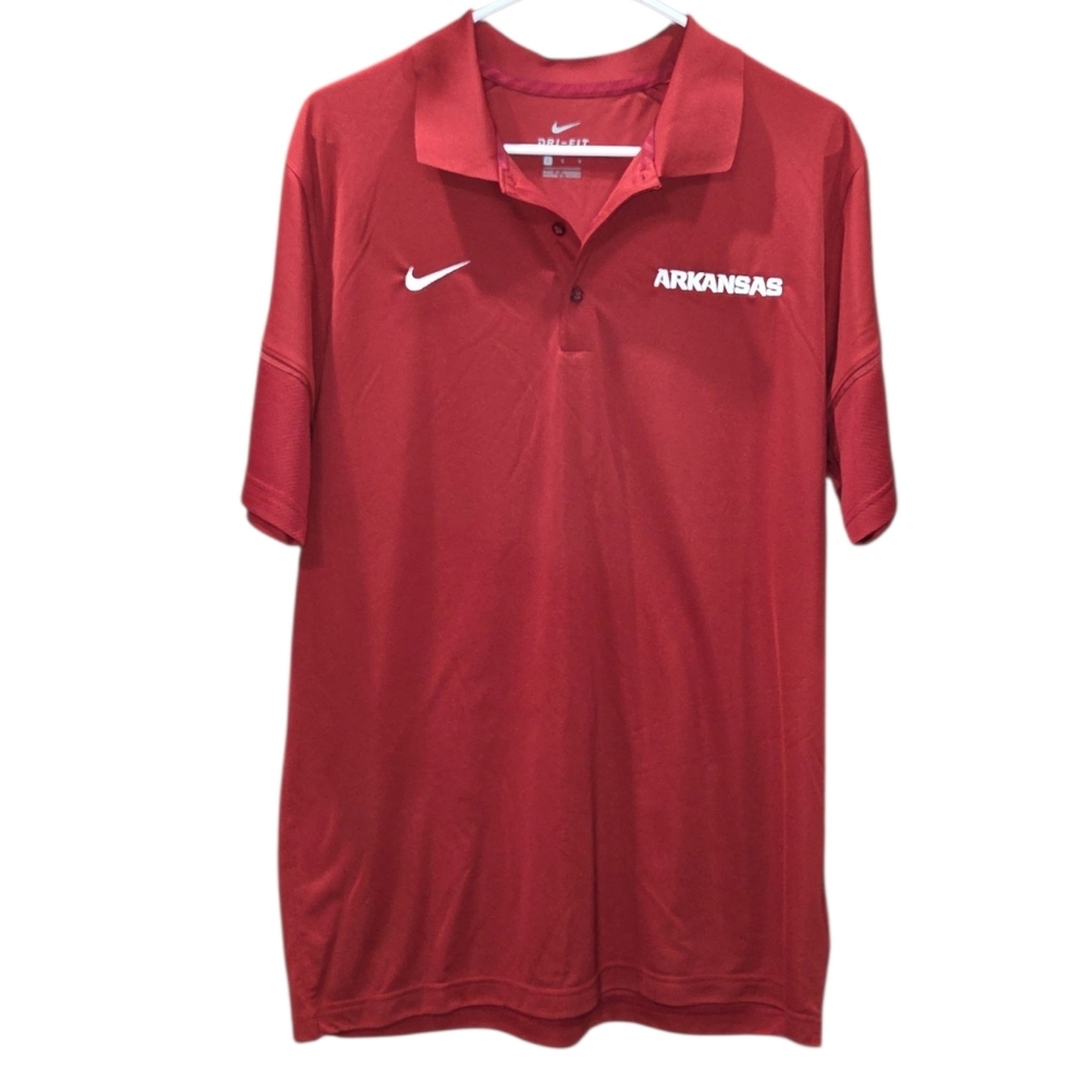 Nike Men's Arkansas Red Polo Shirt Size L